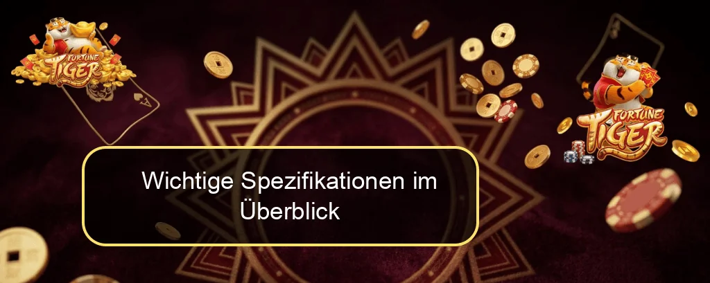 Wichtige Spezifikationen im Überblick